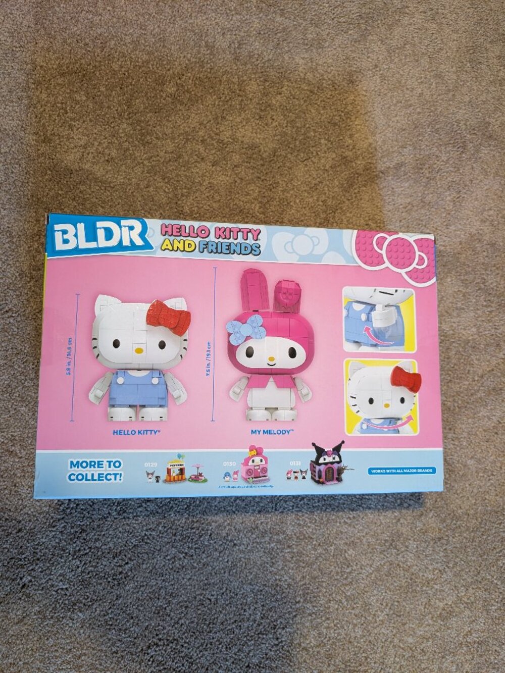 NWT BLDR Deluxe Large Buildable Character Hello Kitty & My Melody SEALED